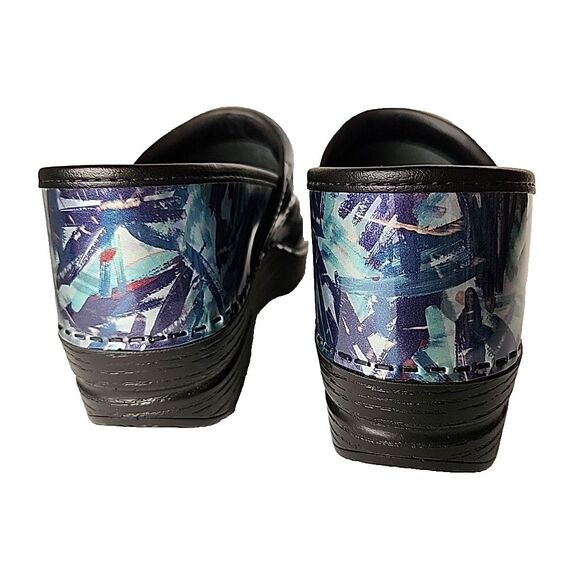 Dansko Professional Clog Painted Multicolor Patent Leather Size EU 38 US 7.5 8 - Picture 6 of 11